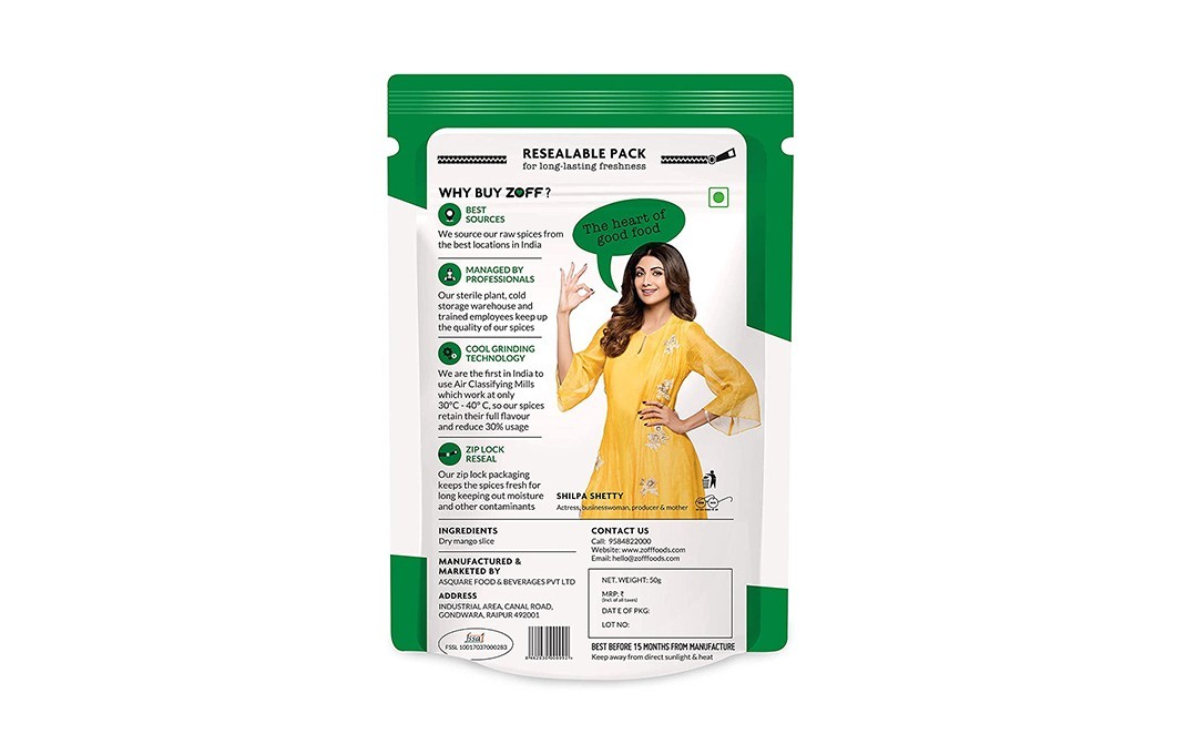 Zoff Dry Mango Powder    Pack  50 grams